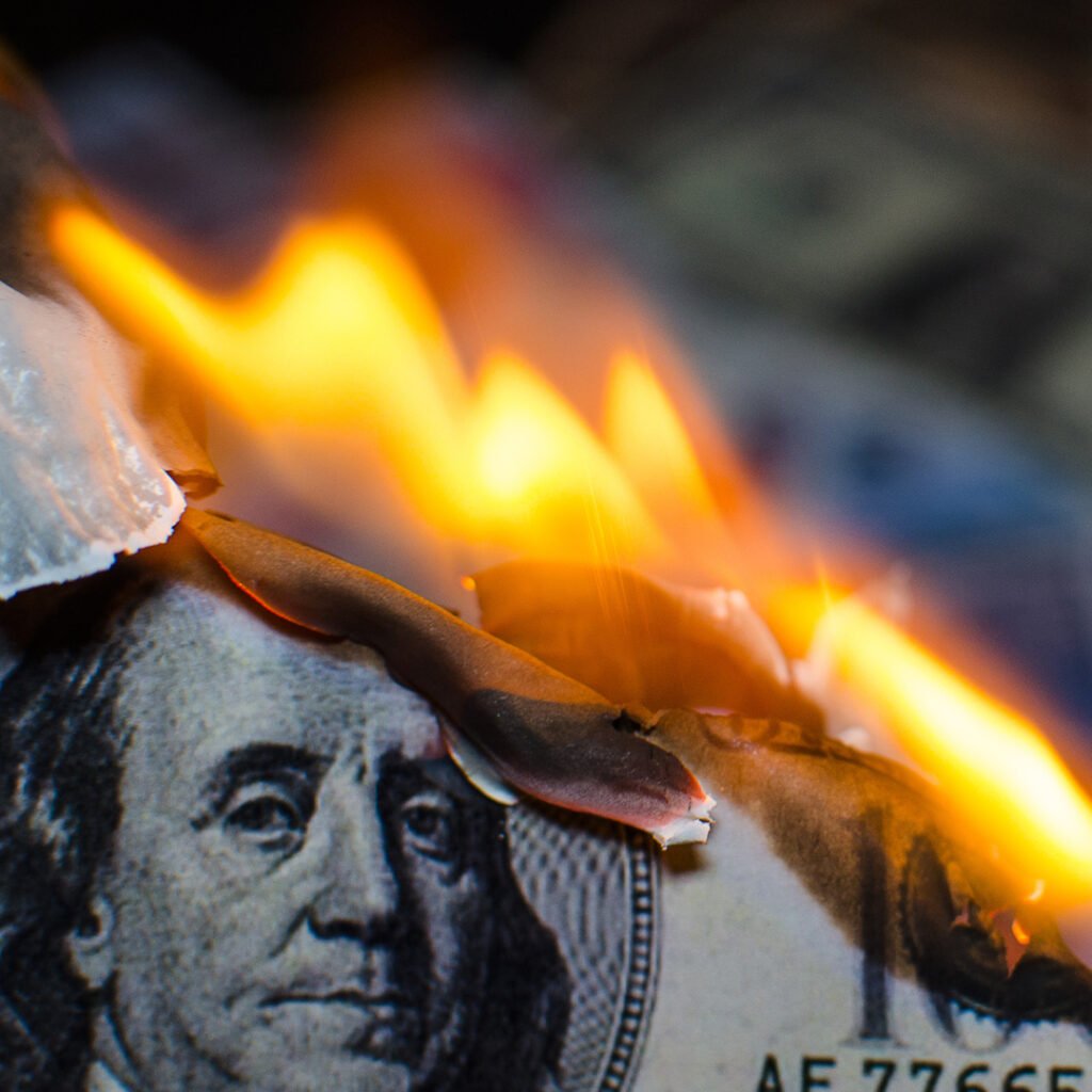 Geld verbrennen