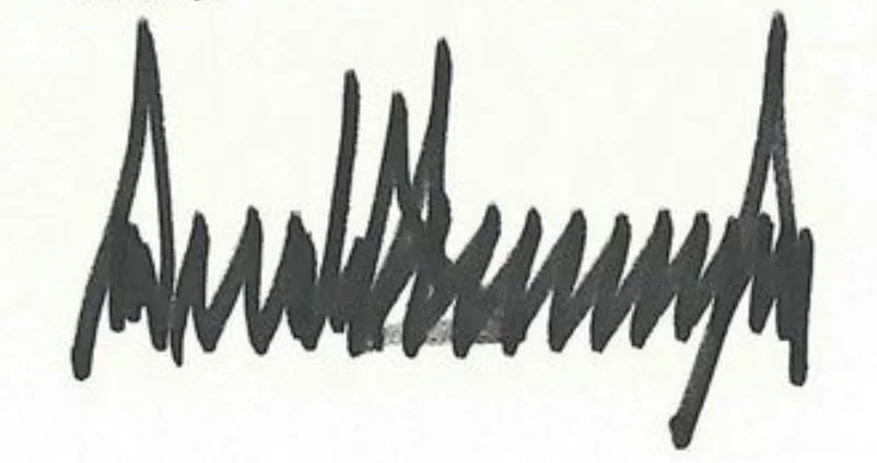 Trump-Unterschrift