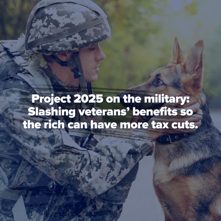 Project 2025 slashes veterans benefits