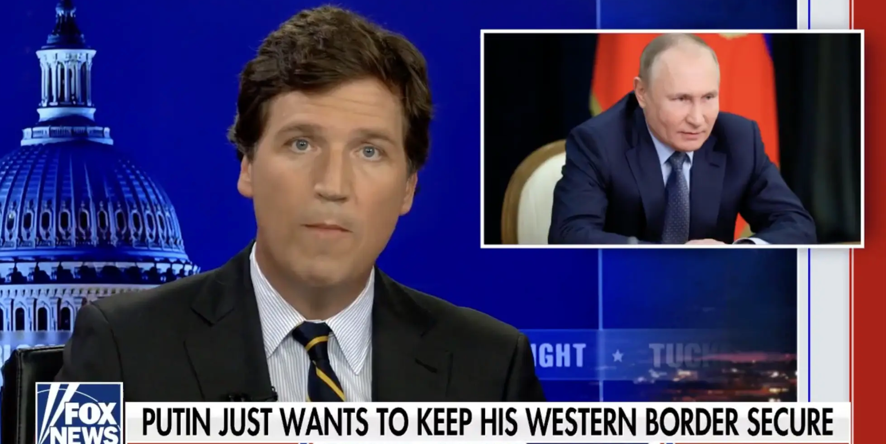 Tucker Carlson défend Poutine sur Fox News