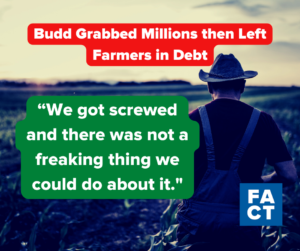 Budd estafó a los agricultores