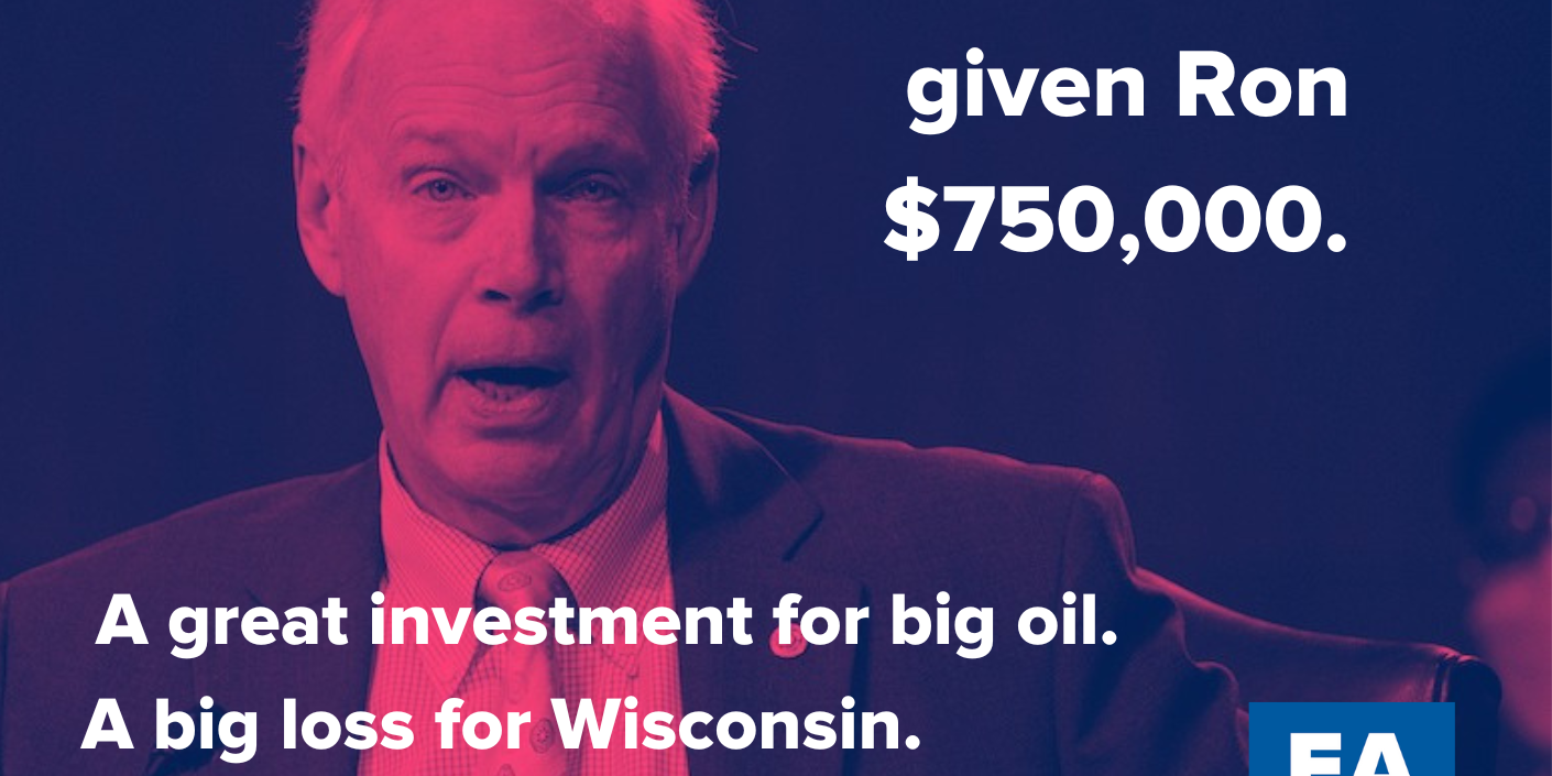 Ron Johnson Works Hard for Big Oil