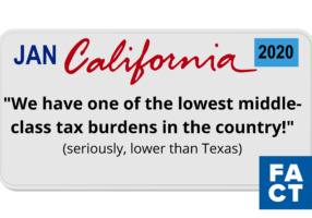 CA中産階級の税金