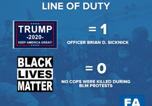 特朗普的骚乱杀死的警察多于黑人的命也是命抗议