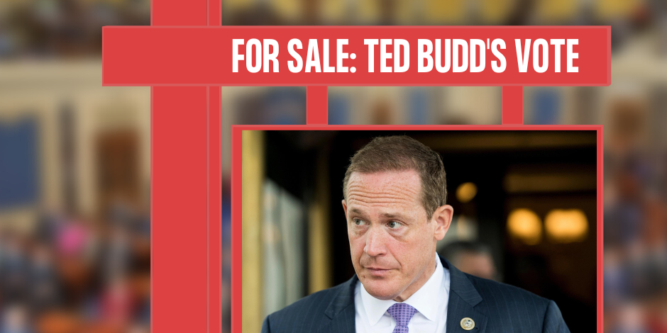 Ted Budd's Vote is For Sale